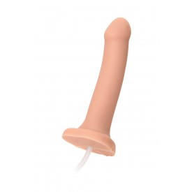 Телесный фаллос с имитацией эякуляции Silicon Cum Dildo L - 19,6 см.