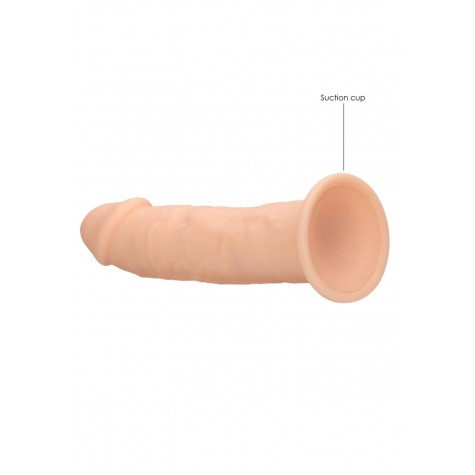 Телесный фаллоимитатор без мошонки Silicone Dildo Without Balls - 19,2 см.