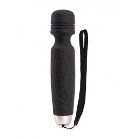 Черный мини-вибромассажер MINI WAND INTENSE POWER - 13,5 см.