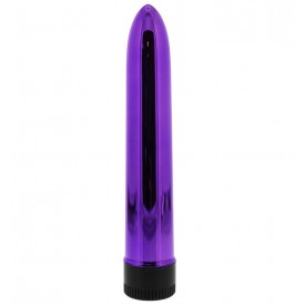 Фиолетовый классический вибратор KRYPTON STIX 7 MASSAGER - 17,8 см.